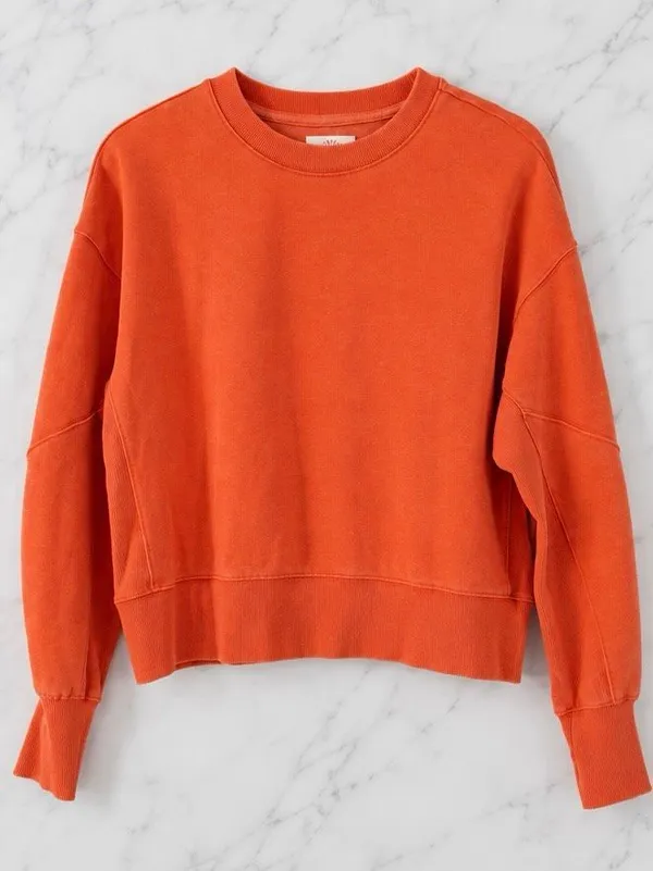 Sunnyside by Sundry orange crewneck pullover size M - Image 8