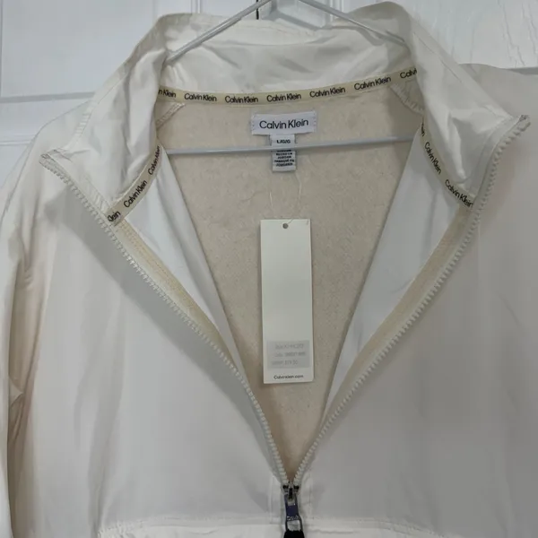 NWT Calvin Klein Sherpa and Windbreaker Half Zip Mock Neck Jacket Large - Image 6
