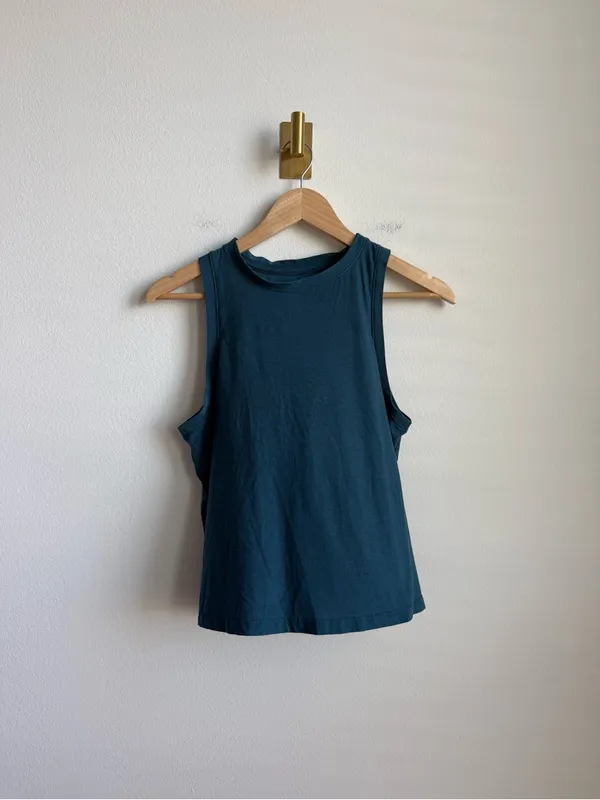 Beyond Yoga Balanced Muscle Tank Teal Blue Sleeveless Activewear Top XS - Image 2