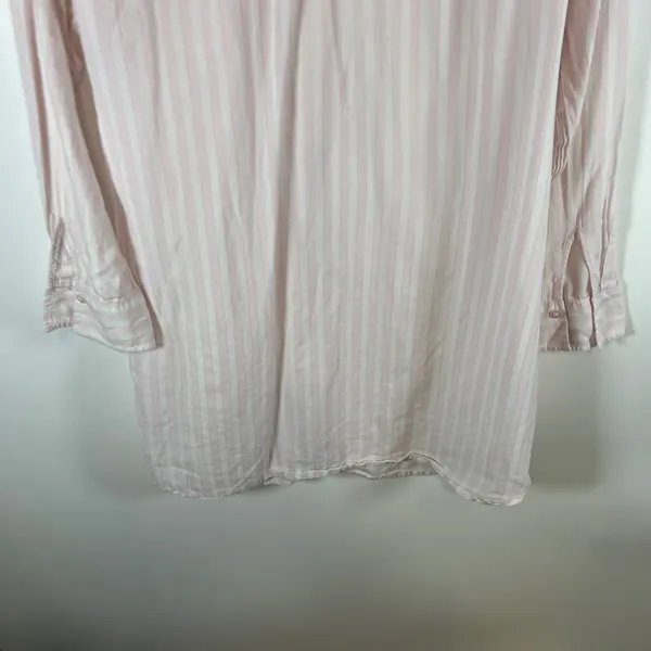 Victoria's‎ Secret Pink White Striped Cotton Sleep Shirt Nightgown Womens Large - Image 10