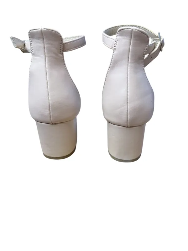 Lulu's Blush and White Block Heel Ankle-Strap Sandals - Image 4