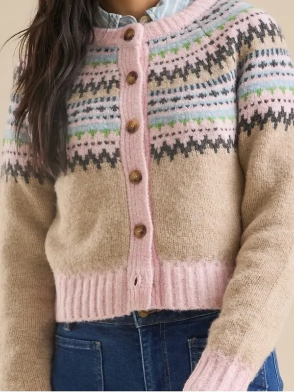 NEW Altar’d State Fairisle Button-up Cardigan Sweater Size Small NWT - Image 2
