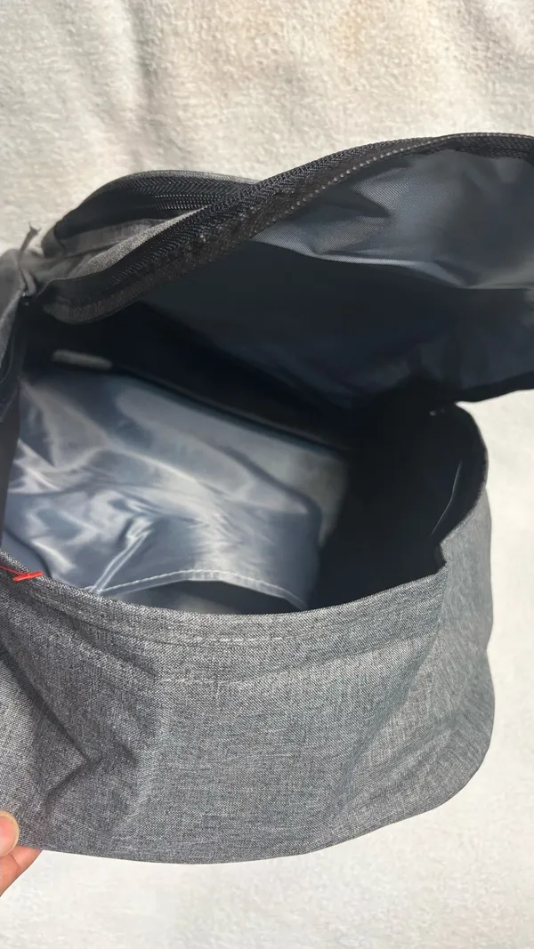 Lightweight Gray Backpack NWT Compartment Daypack For School Work Travel - Image 9