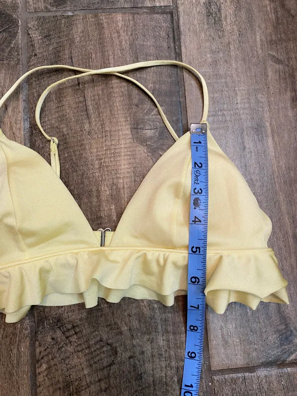 H&M Yellow Triangle Bikini Top - Image 9