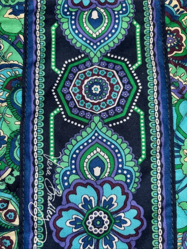 Vera Bradley Blue Rhapsody Cotton Tote Paisley Floral Design Handle And Strap - Image 6