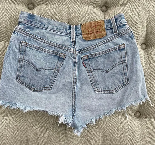 High Waisted Vintage Levi Shorts - Image 2