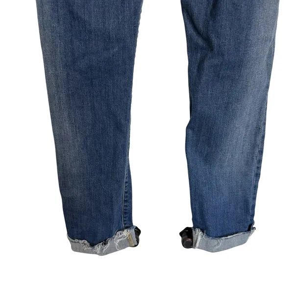 Judy Blue Distressed Skinny Jeans Blue Mid Rise Raw Hem Cuffed‎ Denim 30x28 - Image 7