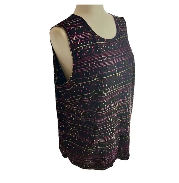 Dressbarn Purple Textured Sleeveless Tank Top 14/16 - Image 5