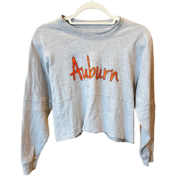 Boxercraft Auburn Tigers Cropped Boxy Tee – Women’s Small Heather Gray 🐯🧡 - Image 4