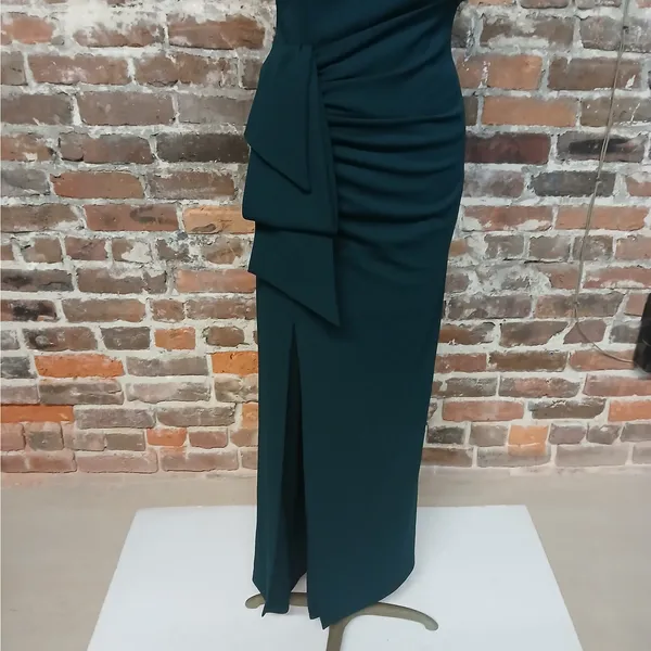 Xscape Formal Evening Gown Sz 4 Green Wedding Guest Party Mother of Bride Prom - Image 6