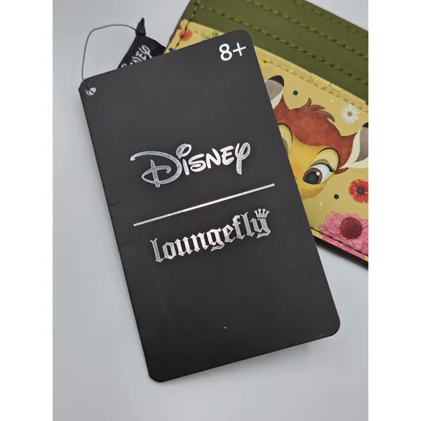 Disney Loungefly Bambi‎ Springtime Flowers Card Holder Wallet Green Yellow NEW - Image 4