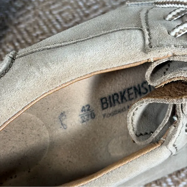 Birkenstock Suede Mens Shoe Size 9 42 Color Sands Beige Made In Germany $258 - Image 10