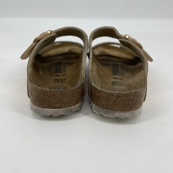 Birkenstock Arizona Gator Gleam Copper Two-Strap Comfort Sandal EU 38‎ US 7 - Image 5