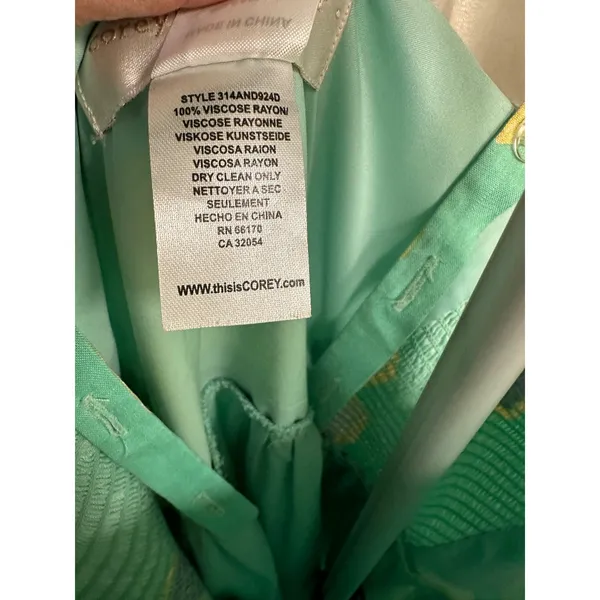 Anthropologie Corey Lynn Calter Floral Midi Dress - Mint Green -‎ XS - Image 6