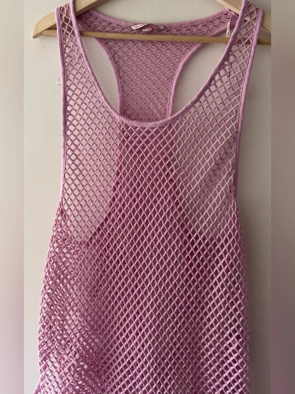 Victoria’s Secret Open Knit Pink Swim Cover Up - Image 2