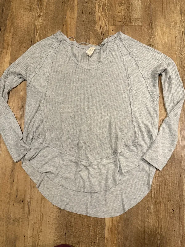 We The Free Free People Catalina Thermal Long Sleeve Grey Large - Image 2