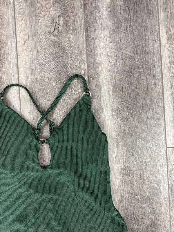 Aerie Olive Ribbed One Piece Swimsuit - Image 3