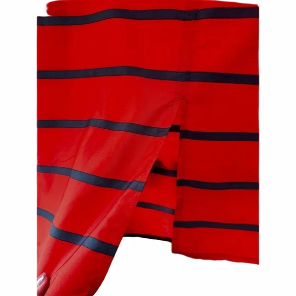 Abercrombie & Fitch Split Back Top - Size S- Red/Orange with Navy Stripes - Image 2