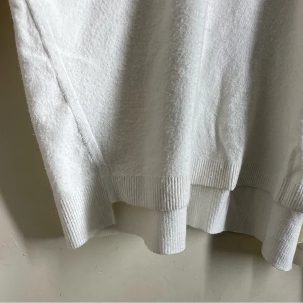 Free People Luna Pullover Oversized Sweater size L Ivory Slouchy Crewneck - Image 10