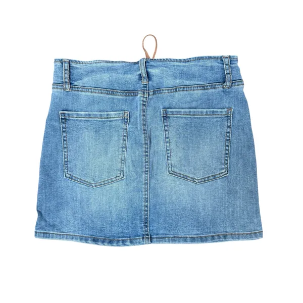 Garage XS Denim Lace-Up Mini Skirt - Image 2