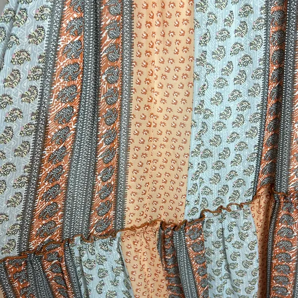 Molly Bracken Patchwork Maxi Dress Size L maxi multicolor sleeveless - Image 4