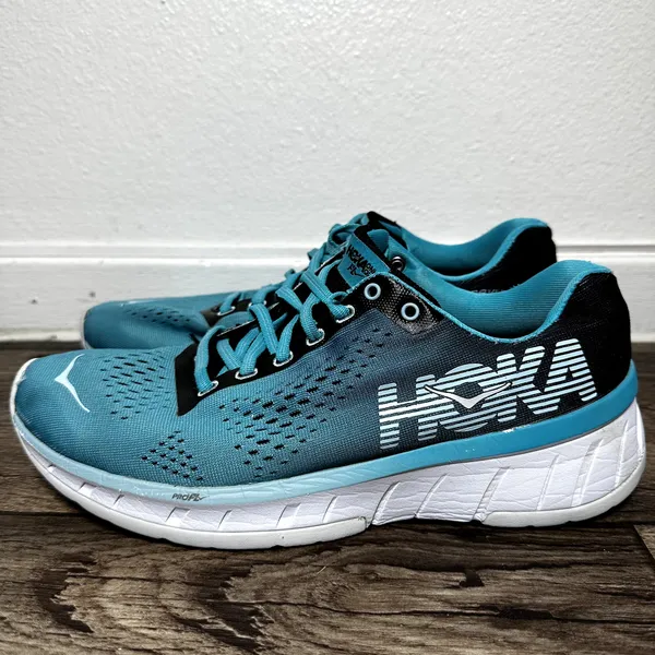 Hoka One One Cavu Running Shoes Sneakers PROFLY Lace Up Mesh Blue Black 7.5 - Image 4