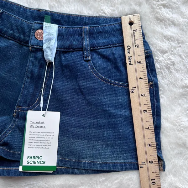 Halara Denim Shorts Dark Wash Blue High Rise Stretch XS Regular 02841421 NWT‎ - Image 7