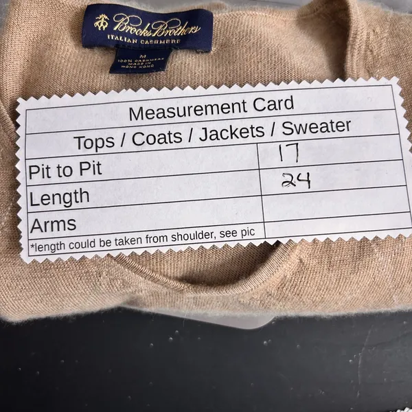 Brooks Brothers‎ Italian Cashmere Sweater Tan Medium - Image 7