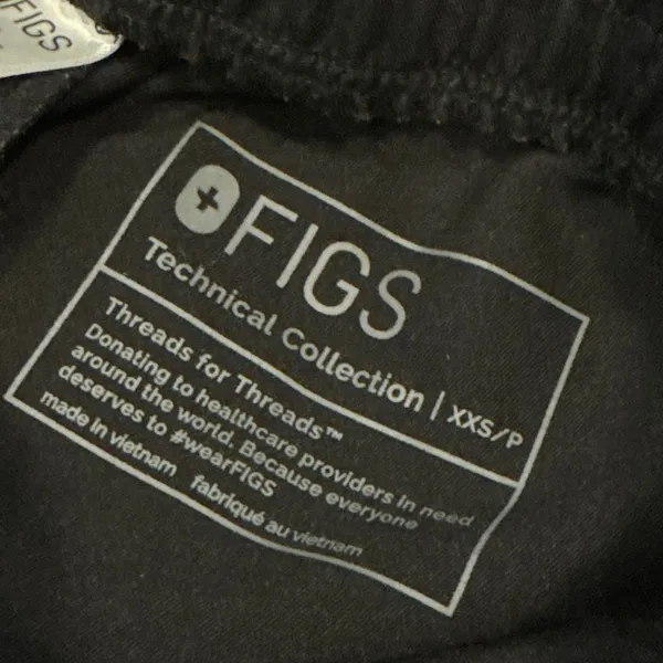 Figs scrub bottoms size XXS P black - Image 2