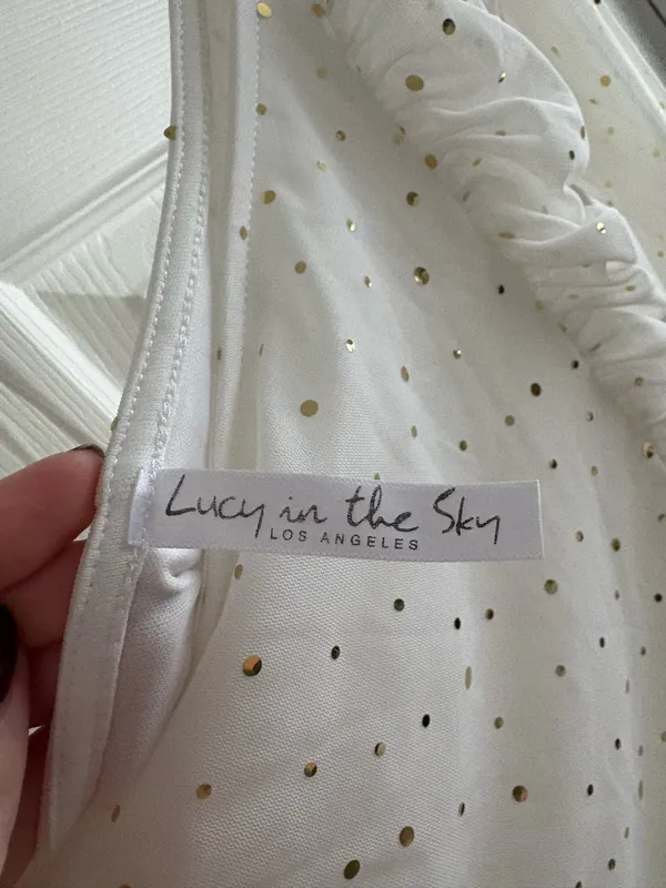 White Sequin Mini Lucy in the Sky Dress - Image 6