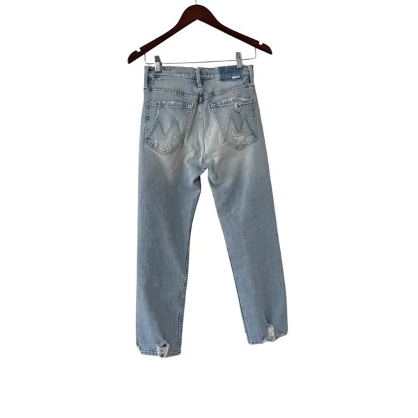 MOTHER The Superior Tomcat Confession High Rise Straight Distressed Jeans - Image 4