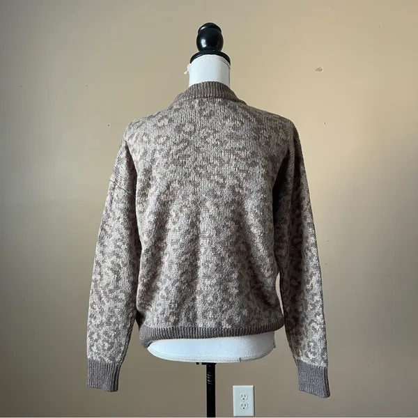 AERIE | Animal Print Knit Sweater Sz XS - Image 5