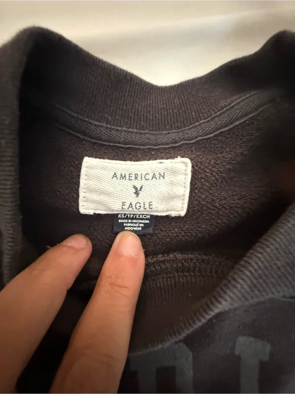 American Eagle Outfitters Charcoal Graphic Crewneck Sweatshirt - Image 2