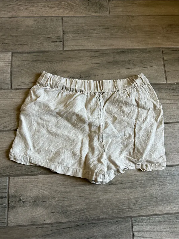 J. Crew Cream High-Waist Linen-Blend Shorts - Image 4