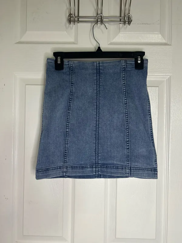 Free People Denim Skirt Mini Modern Femme - Image 2