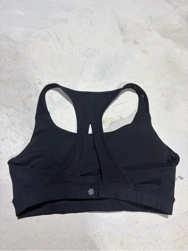 Athleta Black Racerback Sports Bra medium - Image 6
