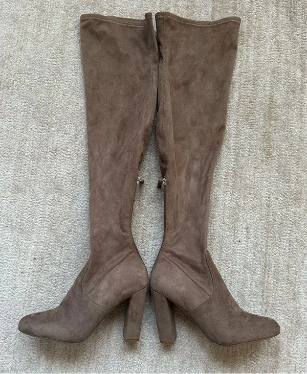 Steve Madden Emotions Suede Over the Knee Heel Boots - Image 6
