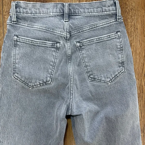 Abercrombie & Fitch The 90s Straight Ultra‎ High Rise Grey Jeans Womens 25/0R - Image 7