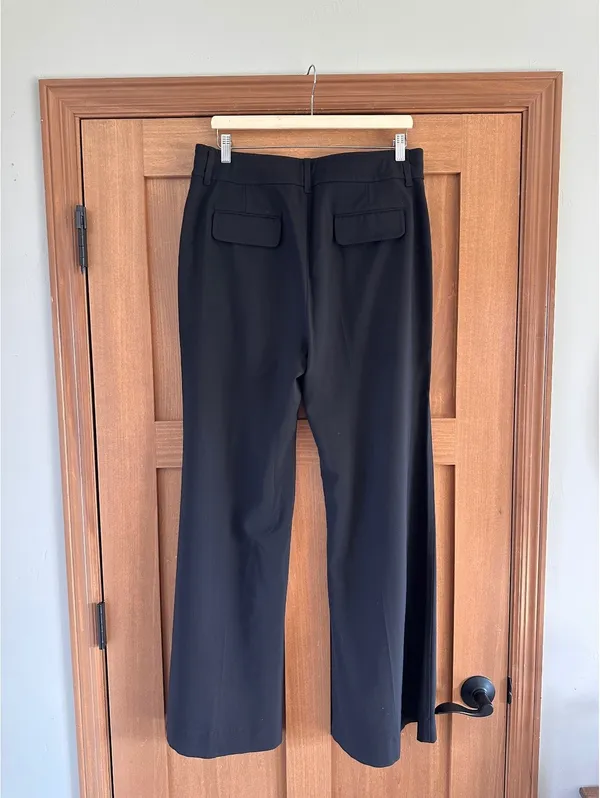 Zimmermann Wool Blend Woven Wide-Leg Pants Trousers in Black Women’s sz 4 Large - Image 6