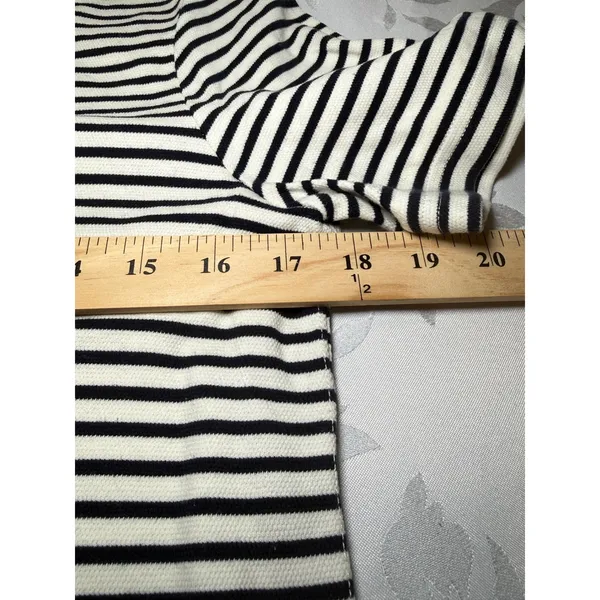 Madewell Striped Short Sleeve T-Shirt Dress Navy White Small Casual Preppy - Image 4