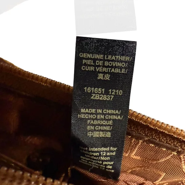 Vintage Fossil Brown Camel Tan Pebbled Leather Bag Crossbody Purse‎ Organizer - Image 12