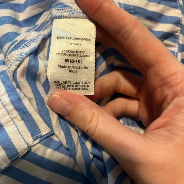 Free Assembly Blue Striped Women's Dress Size M - Image 4