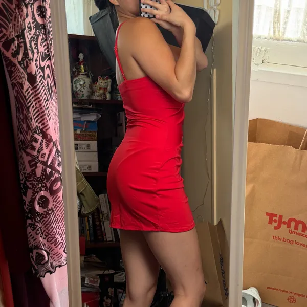 red mini dress - Image 3