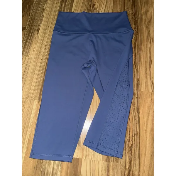 Aerie Chill Play Move Sz Large L Capri Leggings Blue High‎ Waisted - Image 3