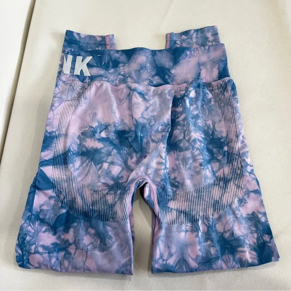 Pink Active Seamless Legging Size Large Tie Dye Purple & Blue - Image 2