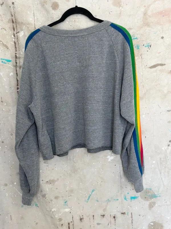 Aviator Nation Bolt Classic Cropped Crewneck Sweatshirt - Image 4