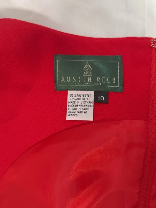 Austin Reed Red Midi Sheath Dress - Image 5