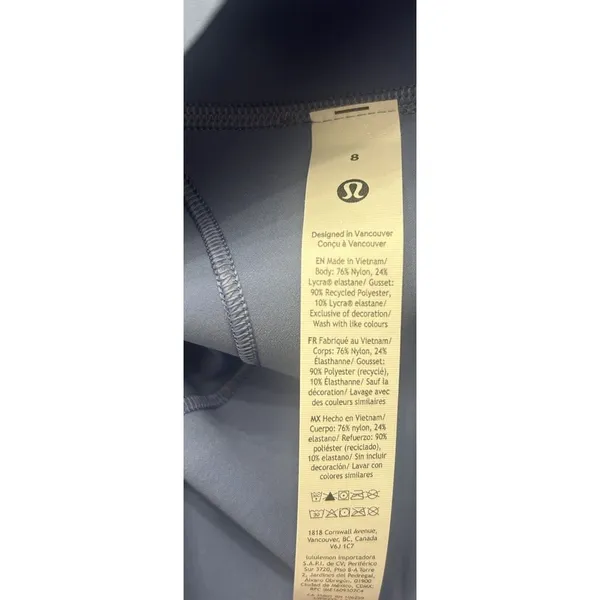 Lululemon Glow Up SHR Tight 25" Prep Blue Women's Size 8 Leggings Run Lift NEW - Image 7