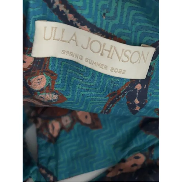 Ulla Johnson Isidro Romper Playsuit 6 Lagoon Teal Floral Print Resort Luxury - Image 12