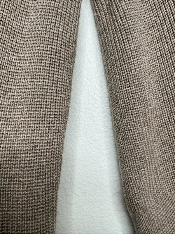 Quince Australian Merino Wool Half Zip Sweater Malted Toffee Extra Small - Image 8